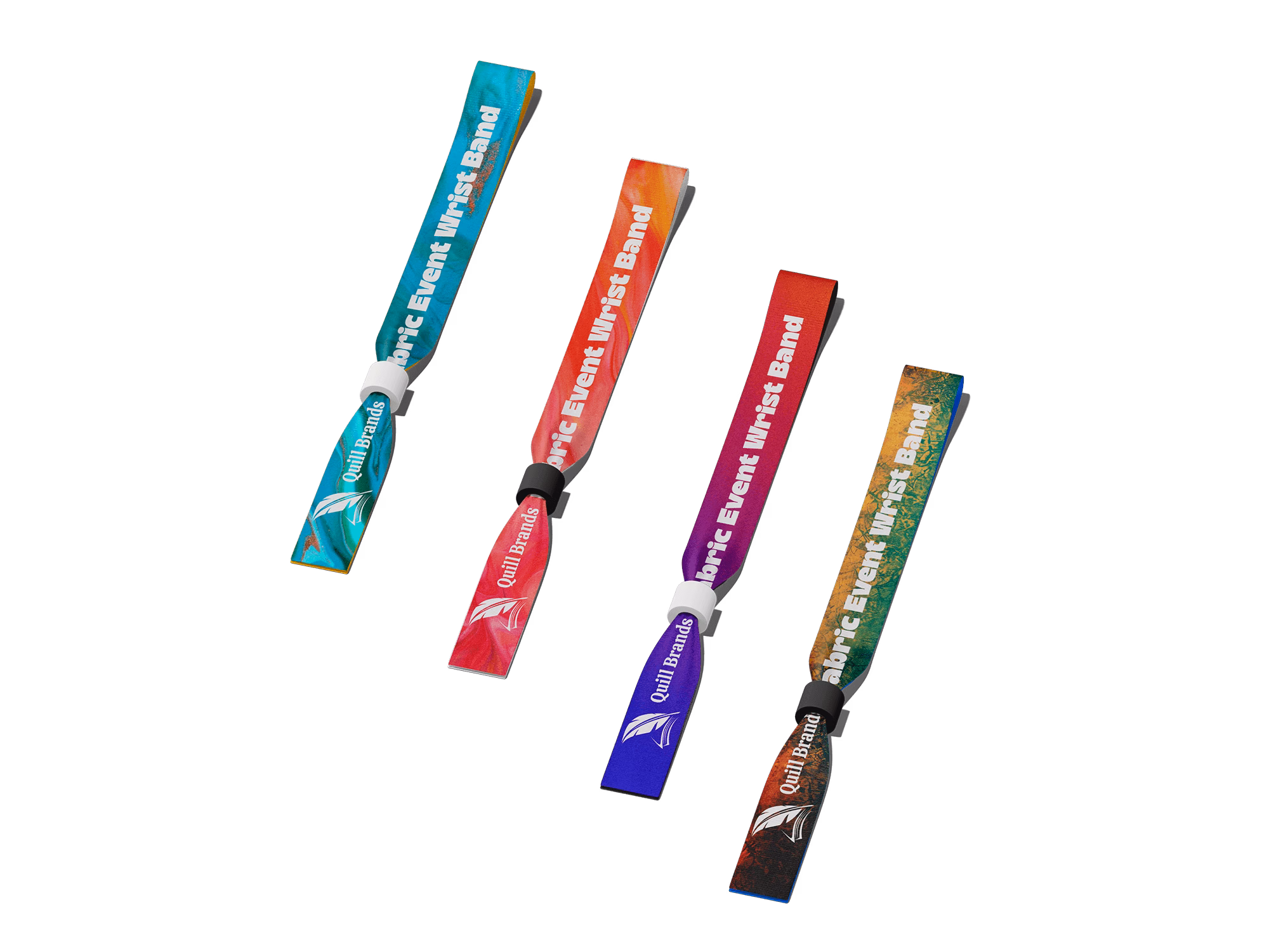 full colour branded fabric event wristbands