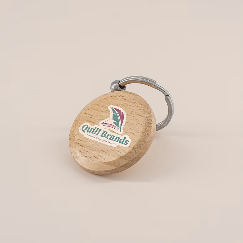 Round custom branded wooden keychain with full colour printed logo in Nairobi Round custom branded wooden keychain with full colour printed logo in Nairobi